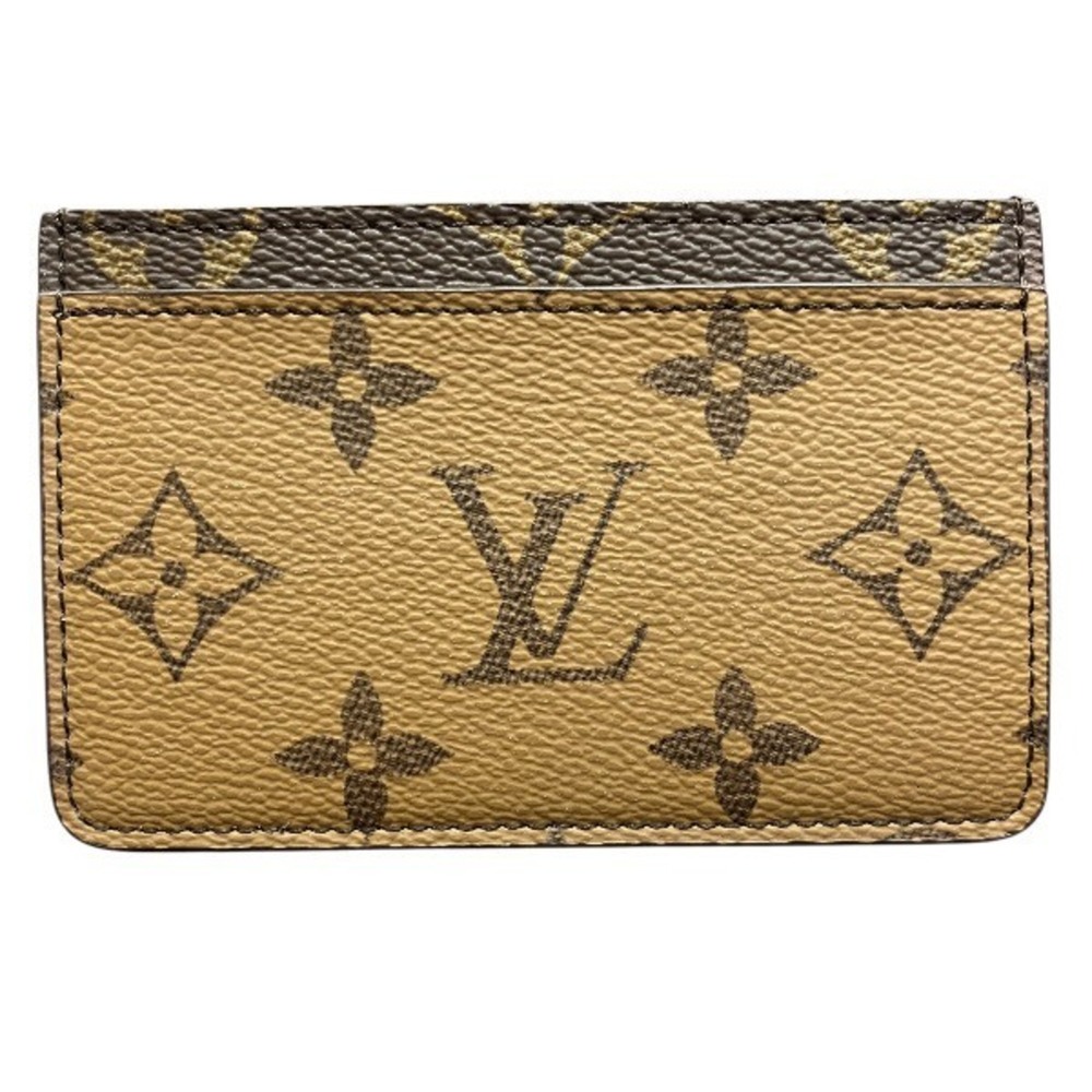 Louis Vuitton Monogram Reverse Porte Cartes Simple M69161 Business Card Holde...